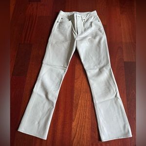 Agolde Vegan leather cream pants